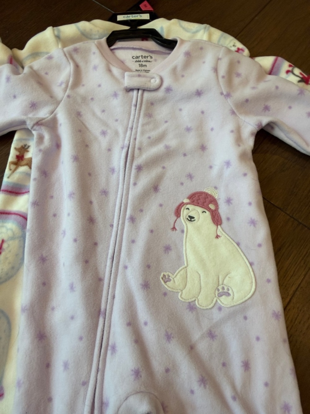 Carter's Winter Themed Footed One-Piece Footsies - 18 Months - C16-054 - Picture 3 of 4